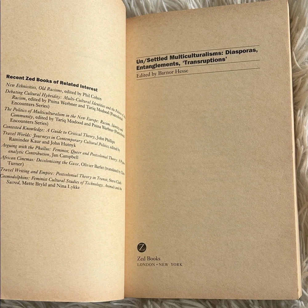 Un/settled Multiculturalisms Book, edited academic collection, 2000 - Picture 6 of 8